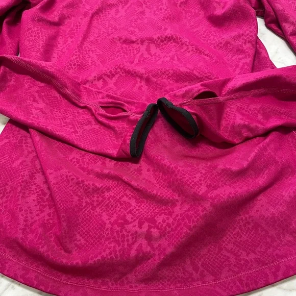 Nike Pro Dri-FIT Half Zip Women’s Pullover in Bold Pink/Magenta - Picture 6 of 12